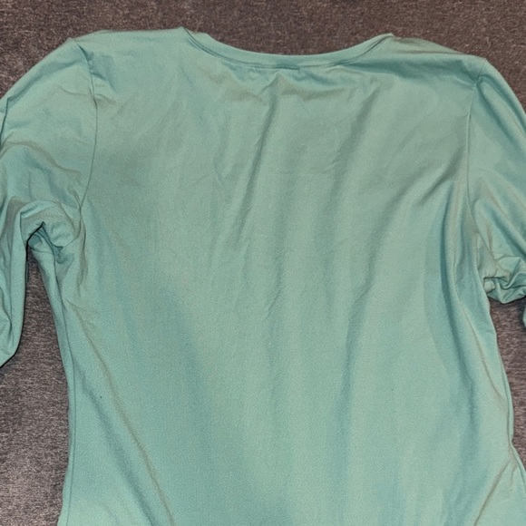 Auden Luxury Collection-NWOT Women's Long Sleeve Teal Bodysuit Size Medium - Picture 15 of 15